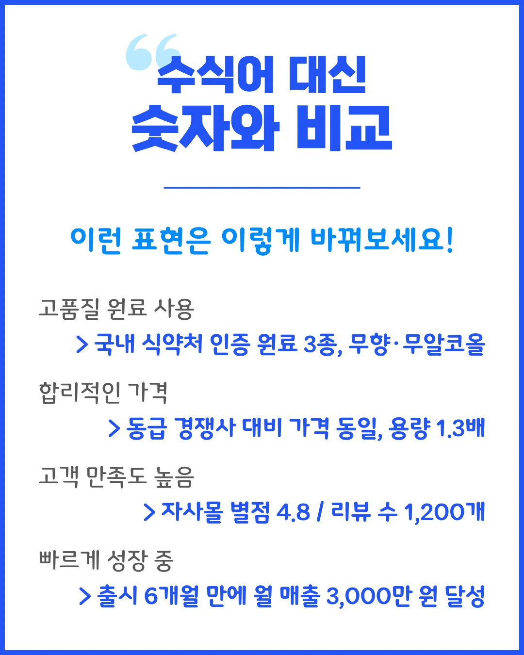입점 제안서 브랜드 차별성과 상품 경쟁력 비교 분석 예시