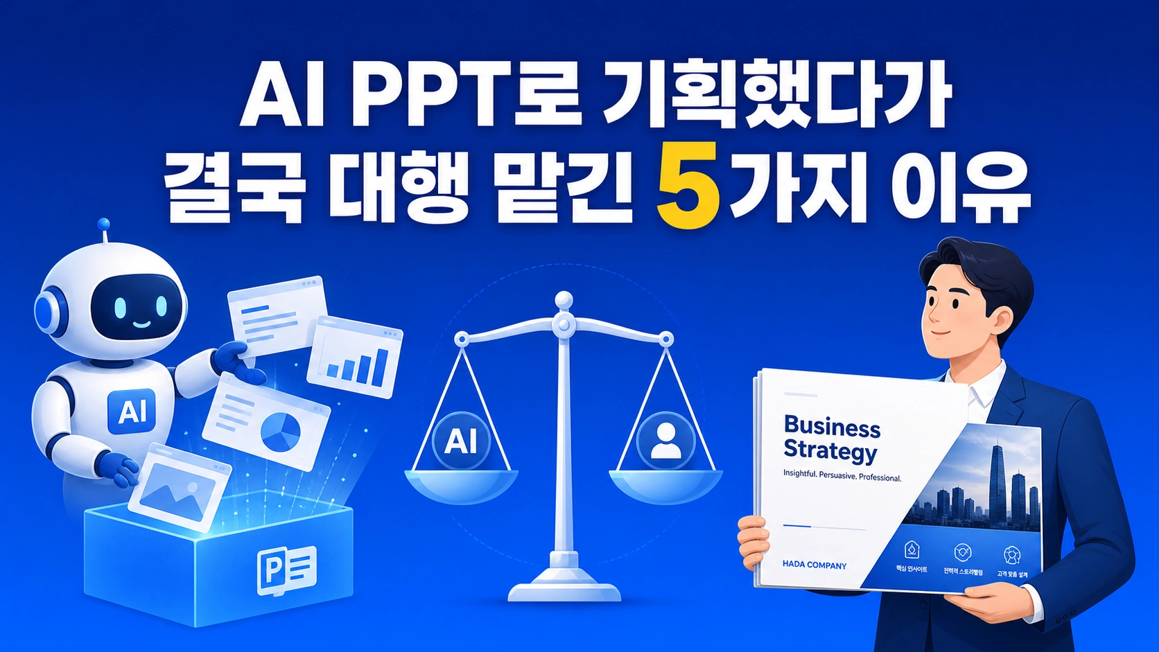 AI PPT로 기획했다가 결국 PPT 제작 대행 맡긴 5가지 이유
