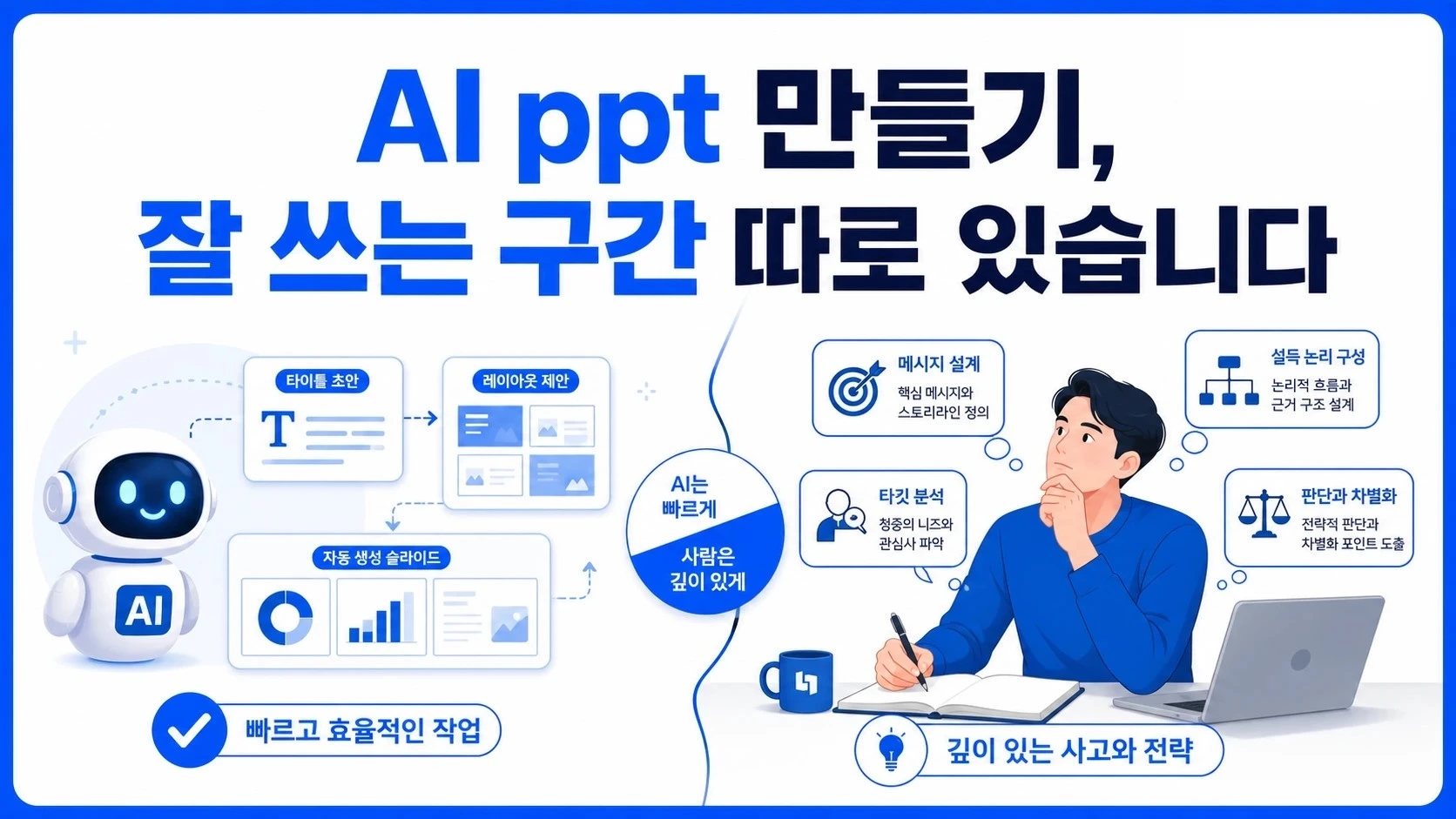 AI PPT 만들기, 잘 쓰는 구간 따로 있습니다