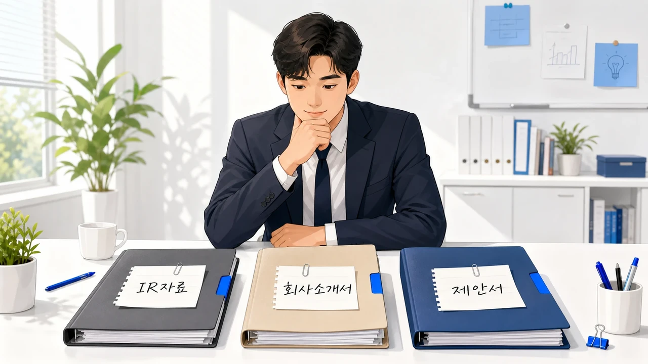 IR자료 vs 회사소개서 vs 제안서, 용도부터 다릅니다