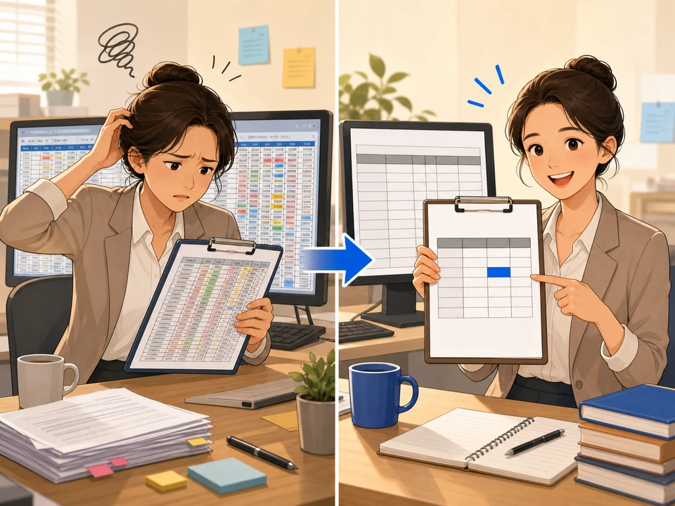 PPT표 정보 과다 표와 정리된 표 비교 Before After