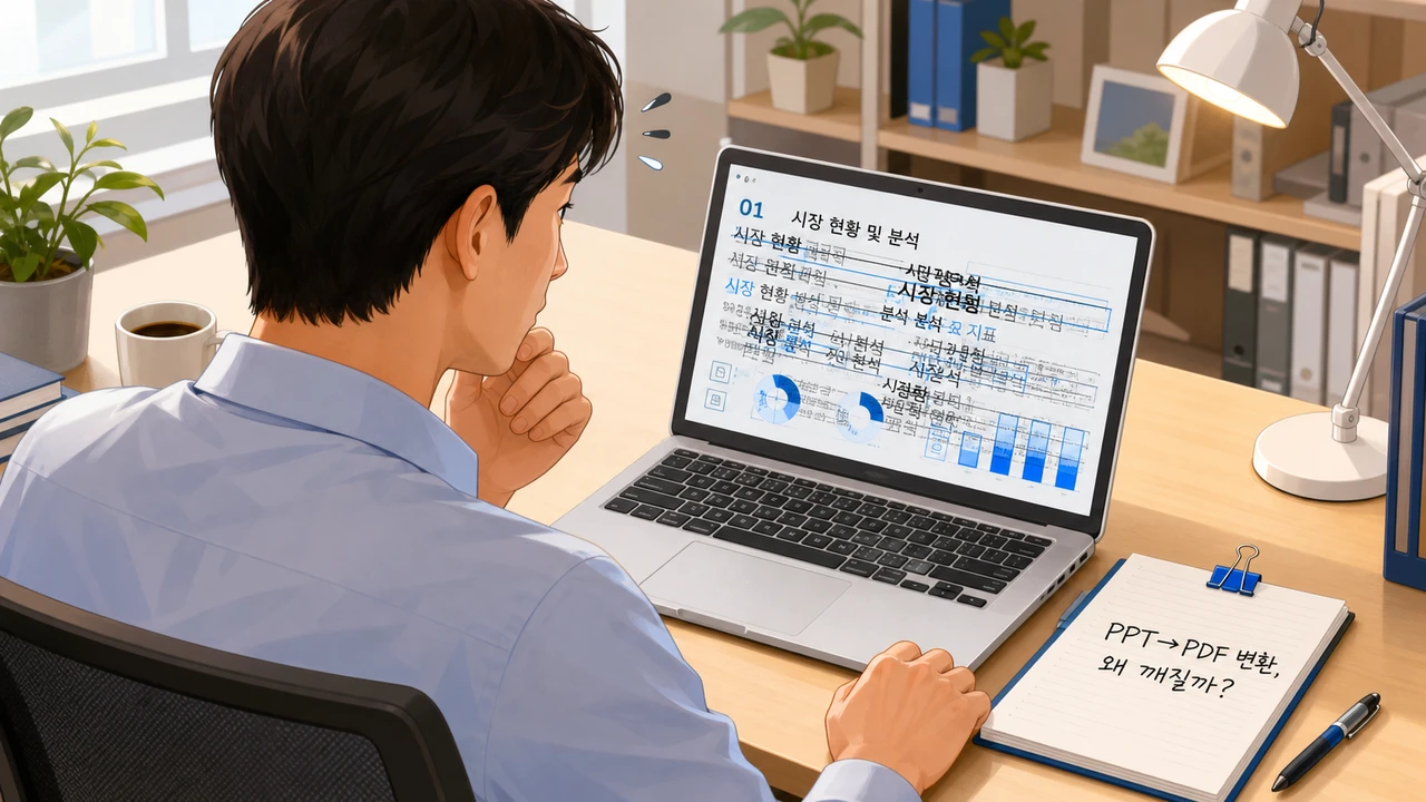 PPT PDF변환 시 레이아웃 깨지는 이유와 해결법