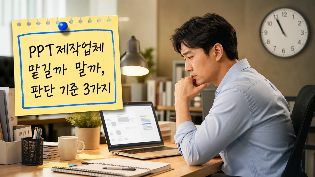 PPT제작업체 맡길까 말까, 판단 기준 3가지