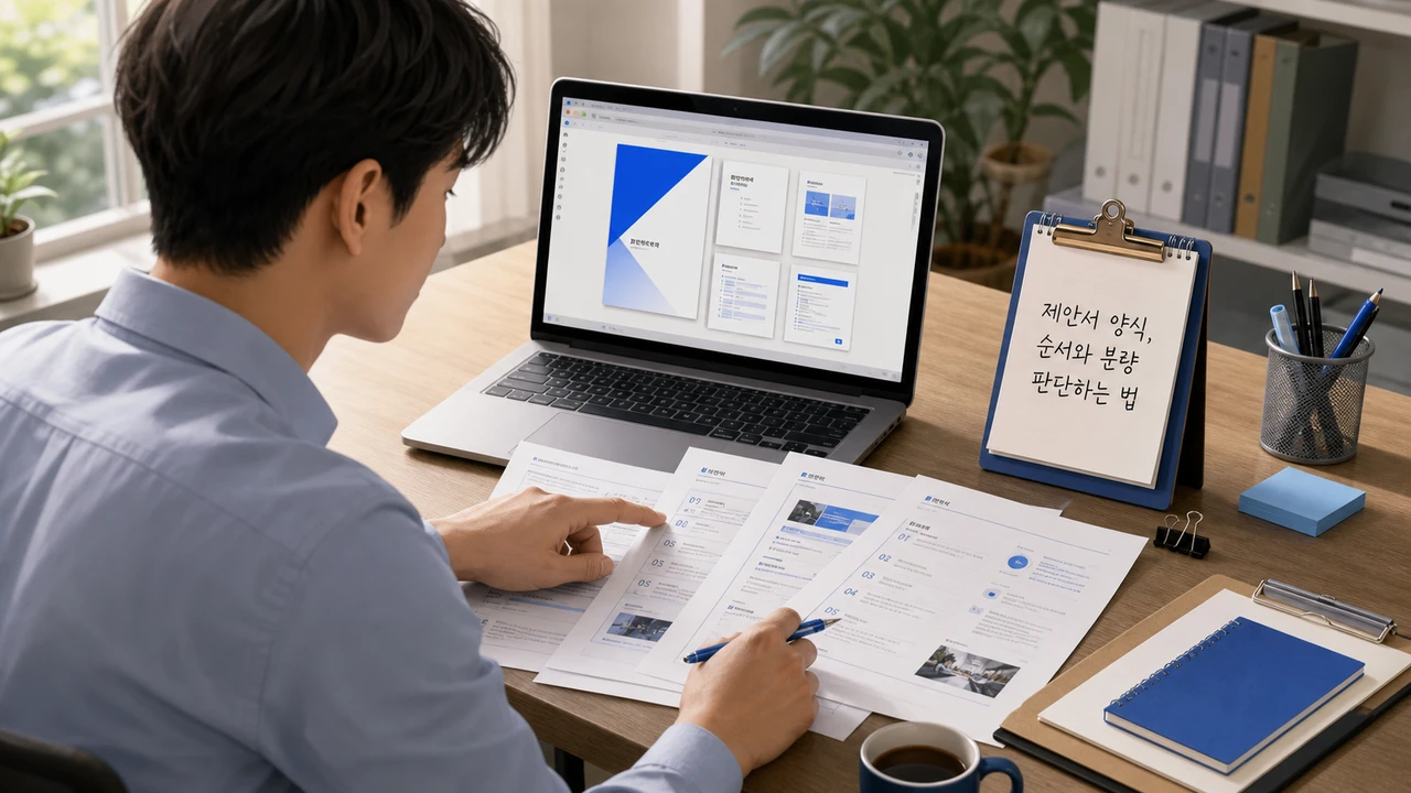제안서 양식, 순서와 분량 판단하는 법